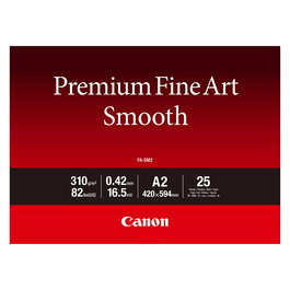 Canon Papier Seidenmatt FA-SM2 Papel Fotográfico Mate Sedoso, 310g/m², Alise, A2 (42x59.4 cm), 25 Hojas, Blanco, para Impresoras de Inyección de Tinta