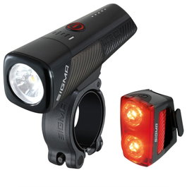 Sigma BUSTER Set Iluminación Bicicleta Delantera 800 Lúmenes Trasera RL 150 LED CREE USB-C