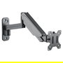 MANHATTAN Soporte de Pared con Gasdruckfeder y Brazo de 3 Pivotes para Monitores y TVs de 17" a 32" (43-81 cm), Compatible VESA 75x75 y 100x100 mm, Hasta 8 kg, Negro