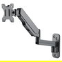 MANHATTAN Soporte de Pared con Gasdruckfeder y Brazo de 3 Pivotes para Monitores y TVs de 17" a 32" (43-81 cm), Compatible VESA 75x75 y 100x100 mm, Hasta 8 kg, Negro