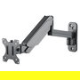 MANHATTAN Soporte de Pared con Gasdruckfeder y Brazo de 3 Pivotes para Monitores y TVs de 17" a 32" (43-81 cm), Compatible VESA 75x75 y 100x100 mm, Hasta 8 kg, Negro