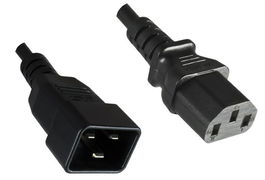 MicroConnect Cable de Extensión C13 a C20, 1m, para Transformar Enchufe C19 a C13