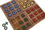 DKD Home Decor Juego de Mesa Tres en Raya Moderno 15 x 2 x 15 cm (4 Unidades) Mango Resina