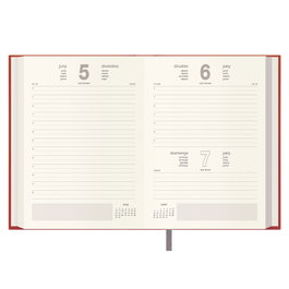Dohe 12692 - 26 Agenda 2026 Día por Página 14 x 20 cm Rojo