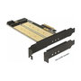 DeLOCK 89630 Tarjeta Adaptadora PCIe x4 a 1 x M.2 Key B y 1 x NVMe M.2 Key M Interno, Low Profile, Pasiva, Windows 10/8/7