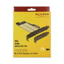 DeLOCK 89630 Tarjeta Adaptadora PCIe x4 a 1 x M.2 Key B y 1 x NVMe M.2 Key M Interno, Low Profile, Pasiva, Windows 10/8/7
