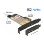 DeLOCK 89630 Tarjeta Adaptadora PCIe x4 a 1 x M.2 Key B y 1 x NVMe M.2 Key M Interno, Low Profile, Pasiva, Windows 10/8/7
