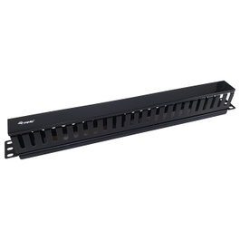 Equip 327314 Panel de gestión de cables para rack de 19 pulgadas, Negro