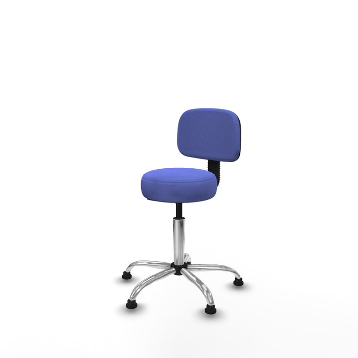 PIQUERAS Y CRESPO Silla Llanos giratoria azul claro con base cromada PIQUERAS Y CRESPO Silla Llanos giratoria azul claro con base cromada