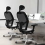 PIQUERAS Y CRESPO Silla de oficina Jorquera con mecanismo Sincro/Traslack, morada y azul