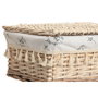 DKD Home Decor Set de 3 Cestas de Ropa Camomila en Mimbre y Algodón Natural