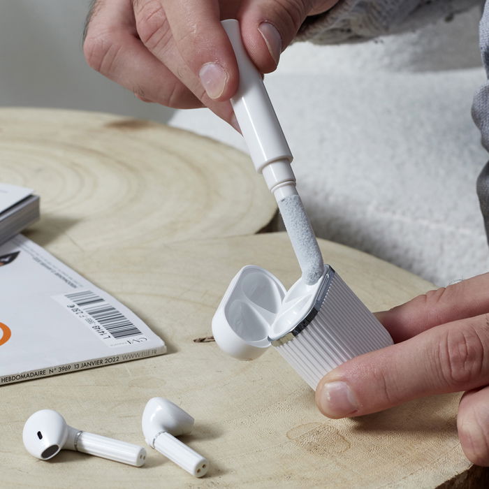 Be Mix Kit Limpieza Auriculares 3 en 1 Incluye Plumero, Cepillo y Pluma de Precisión