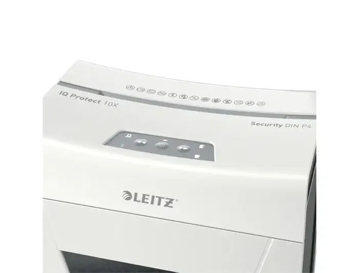 Leitz IQ Protect Premium 10x P4 Destructora de Documentos, Corte Partículas Nivel Seguridad 4, Capacidad + de 10 Hojas