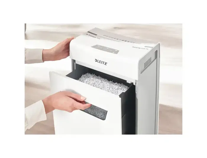 Leitz IQ Protect Premium 10x P4 Destructora de Documentos, Corte Partículas Nivel Seguridad 4, Capacidad + de 10 Hojas