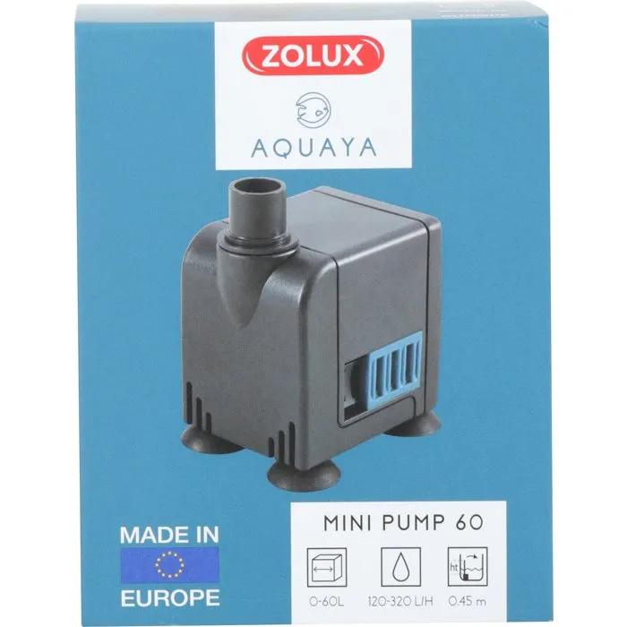 ZOLUX Minibomba de agua para acuario ZOL1723199037648, 6W, caudal 120-320 L/H, para acuarios hasta 60 litros
