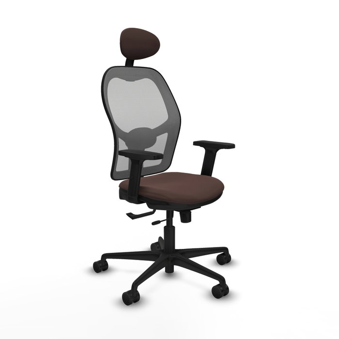 PIQUERAS Y CRESPO Silla de oficina Jorquera con mecanismo Sincro/Traslack Marrón y Gris PIQUERAS Y CRESPO Silla de oficina Jorquera con mecanismo Sincro/Traslack Marrón y Gris