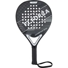 Fz Forza Pala de pádel Champion Spin - 100% Grafito Tejido 18K - Superficie mate - Espuma EVA rígida - Forma de diamante - Negra