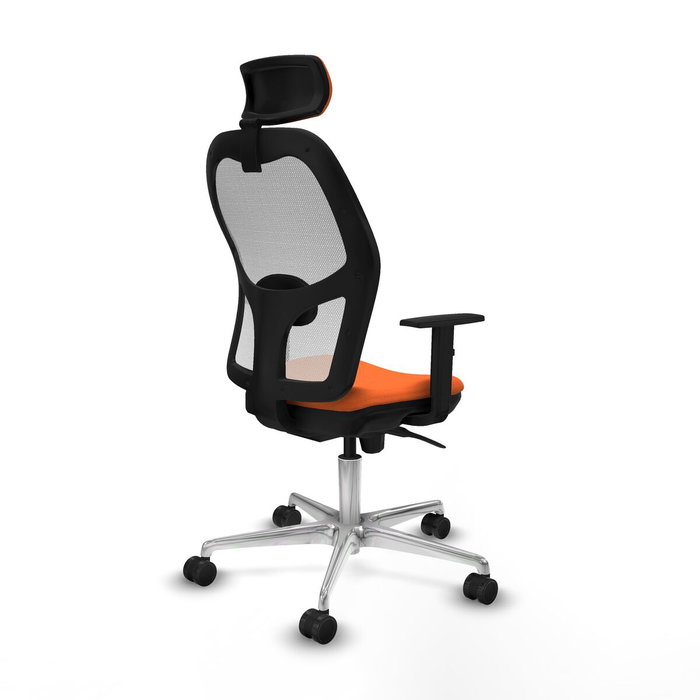 PIQUERAS Y CRESPO Silla de oficina Jorquera con mecanismo Sincro, Naranja y Blanco PIQUERAS Y CRESPO Silla de oficina Jorquera con mecanismo Sincro, Naranja y Blanco