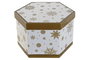 DKD Home Decor Bola Decoracion Navidad Moderna Set de 14 Piezas (2 Unidades) Dorado Blanco 21.5 x 15.5 x 25 cm