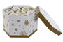 DKD Home Decor Bola Decoracion Navidad Moderna Set de 14 Piezas (2 Unidades) Dorado Blanco 21.5 x 15.5 x 25 cm