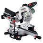 Metabo KGS 18 LTX BL 216 Sierra de inglete inalámbrica con función de tracción, 2x 5,2 Ah