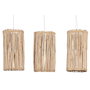 DKD Home Decor Lámpara de Techo Eucalipto Troncos Blanco y Natural 20x20x40 cm