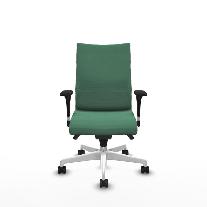 PIQUERAS Y CRESPO Silla Albacete confidente con mecanismo Sincro, Tela Verde esmeralda, Base blanca PIQUERAS Y CRESPO Silla Albacete confidente con mecanismo Sincro, Tela Verde esmeralda, Base blanca
