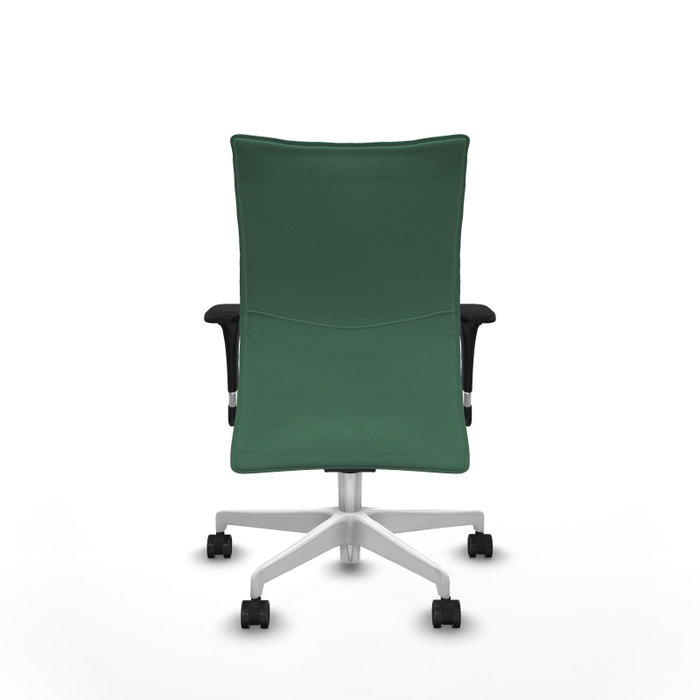 PIQUERAS Y CRESPO Silla Albacete confidente con mecanismo Sincro, Tela Verde esmeralda, Base blanca PIQUERAS Y CRESPO Silla Albacete confidente con mecanismo Sincro, Tela Verde esmeralda, Base blanca