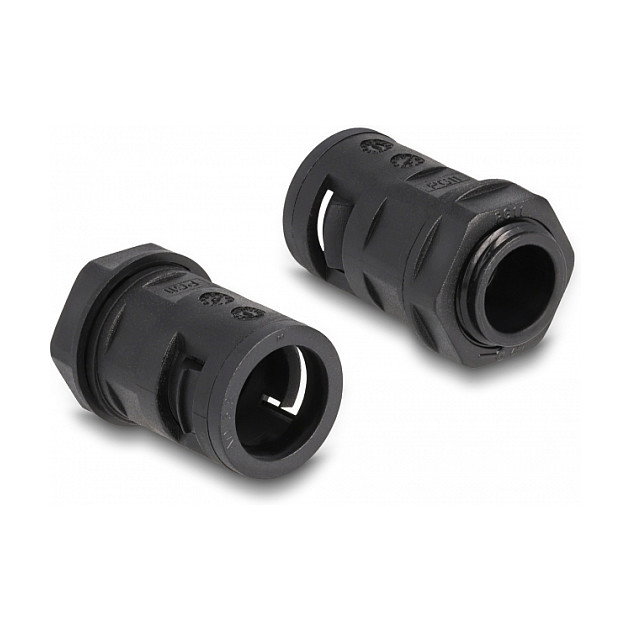 DeLOCK 60463 Funda protectora de cable de 2 m x 15,8 mm con 2 x PG11 negro