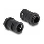 DeLOCK 60463 Funda protectora de cable de 2 m x 15,8 mm con 2 x PG11 negro