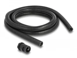 DeLOCK Funda protectora de cable 2 m x 15,8 mm con 2 x PG11 Negro