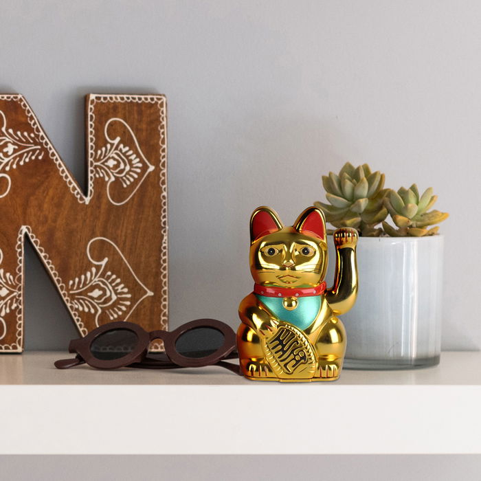 Mister Gadget Gato Suerte Manekineko Altura 13 Plástico