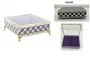 DKD Home Decor Joyero Tradicional Lila Plateado Metal Cristal 22 x 7 x 22 cm