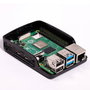 Raspberry Pi Caja Oficial Pi 4, Negro/Gris, 1876752, Compatible con Raspberry Pi 4 Modelo B 1GB/2GB/4GB