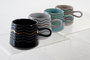 DKD Home Decor Set de Tazas de Gres 360 ml Surtido de 4 Colores