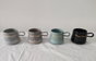 DKD Home Decor Set de Tazas de Gres 360 ml Surtido de 4 Colores
