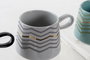 DKD Home Decor Set de Tazas de Gres 360 ml Surtido de 4 Colores