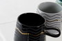 DKD Home Decor Set de Tazas de Gres 360 ml Surtido de 4 Colores