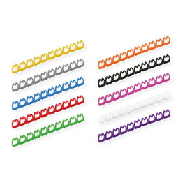 VALUE Set de marcadores para cables de parcheo, 4 - 5,5 mm, 100 piezas, multicolor