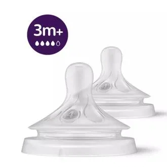 Avent Tetina Natural Response T4 para 3M+ Scy964/02 - Paquete de 2 unidades Avent Tetina Natural Response T4 para 3M+ Scy964/02 - Paquete de 2 unidades