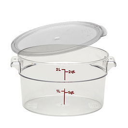 DB MARK Bote de Cocina Redondo con Tapa de Policarbonato, Capacidad 1.9 l, Alto 111 mm, Diametro 208 mm