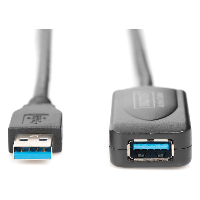 Digitus Cable de extensión USB 3.0 Activo 5 m USB-A Macho a Hembra, USB 3.2 Gen 1, Negro