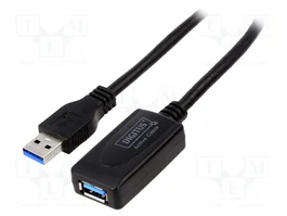 Digitus Cable de extensión USB 3.0 activo 5m USB A-A Macho/Hembra Negro