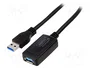 Digitus Cable de extensión USB 3.0 activo 5m USB A-A Macho/Hembra Negro