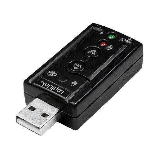 LogiLink Adaptador de Audio USB 2.0 con Sonido Virtual 7.1 y 2x 3,5 mm