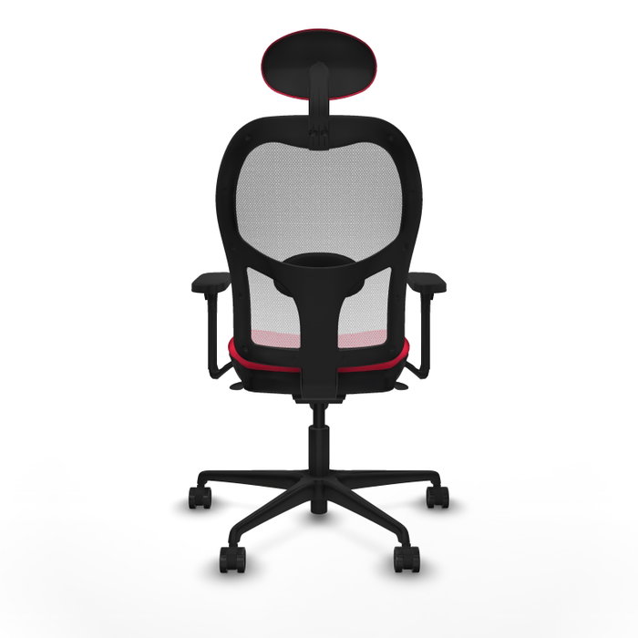 PIQUERAS Y CRESPO Silla de oficina Jorquera con mecanismo Sincro, Tela Roja y Malla Blanca PIQUERAS Y CRESPO Silla de oficina Jorquera con mecanismo Sincro, Tela Roja y Malla Blanca