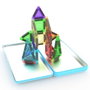 Picasso Tiles Mini Bloques Magnéticos 26 Piezas - Juego de Construcción Educativo en Español para Niños 3+