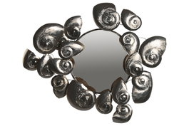 DKD Home Decor Espejo Metal Nautilus Plateado 90x10x80