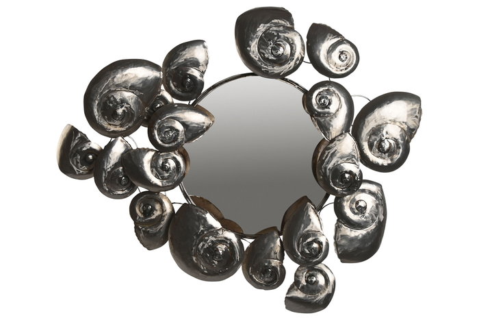 DKD Home Decor Espejo Metal Nautilus Plateado 90x10x80 DKD Home Decor Espejo Metal Nautilus Plateado 90x10x80