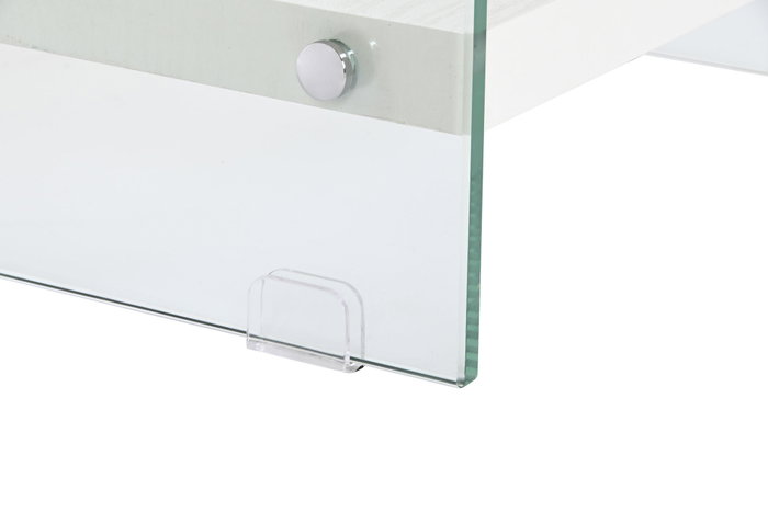 Estantería DKD Home Decor Blanco Transparente Cristal Madera MDF 40 x 30 x 180 cm (1)